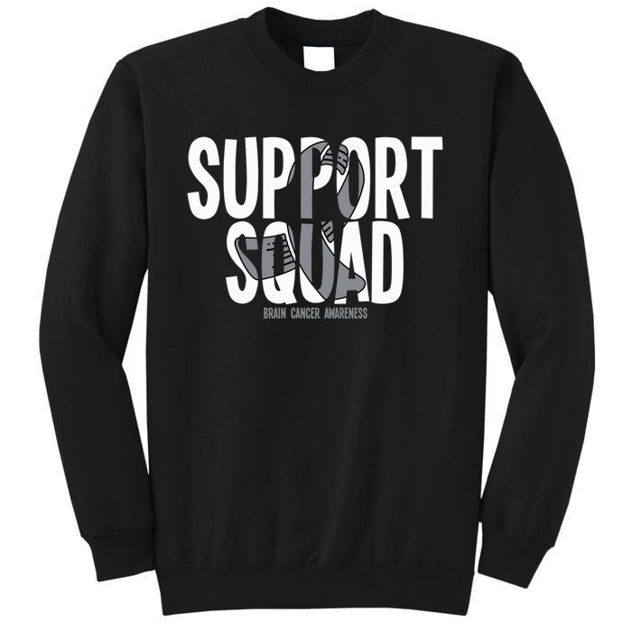 Support Squad Brain Cancer Awareness Tall Sweatshirt