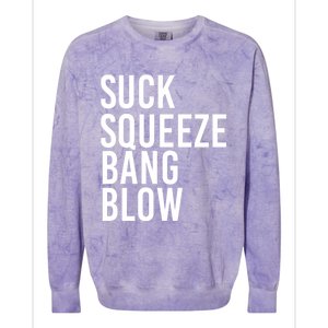 Suck Squeeze Bang Blow Funny Mechanic Car Piston Engine Gift Colorblast Crewneck Sweatshirt