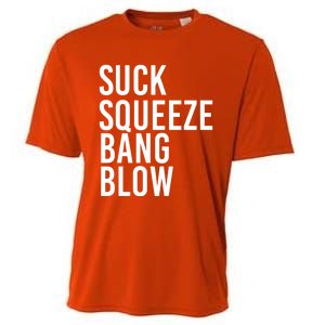 Suck Squeeze Bang Blow Funny Mechanic Car Piston Engine Gift Cooling Performance Crew T-Shirt