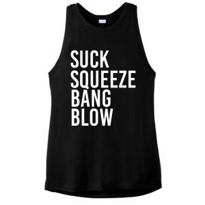 Suck Squeeze Bang Blow Funny Mechanic Car Piston Engine Gift Ladies PosiCharge Tri-Blend Wicking Tank