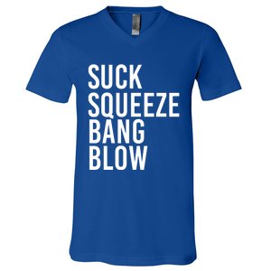 Suck Squeeze Bang Blow Funny Mechanic Car Piston Engine Gift V-Neck T-Shirt