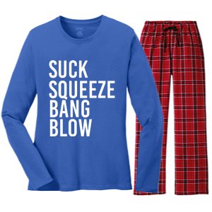 Suck Squeeze Bang Blow Funny Mechanic Car Piston Engine Gift Women's Long Sleeve Flannel Pajama Set 