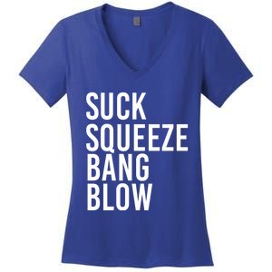 Suck Squeeze Bang Blow Funny Mechanic Car Piston Engine Gift Women's V-Neck T-Shirt