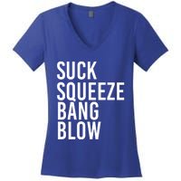 Suck Squeeze Bang Blow Funny Mechanic Car Piston Engine Gift Women's V-Neck T-Shirt