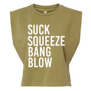 Suck Squeeze Bang Blow Funny Mechanic Car Piston Engine Gift Garment-Dyed Women's Muscle Tee