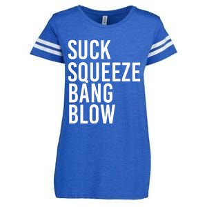 Suck Squeeze Bang Blow Funny Mechanic Car Piston Engine Gift Enza Ladies Jersey Football T-Shirt