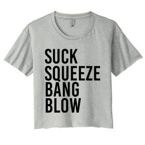 Suck Squeeze Bang Blow Funny Mechanic Car Piston Engine Gift Women's Crop Top Tee