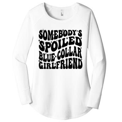 SomebodyS Spoiled Blue Collar Girlfriend Blue Collar Gf Women's Perfect Tri Tunic Long Sleeve Shirt