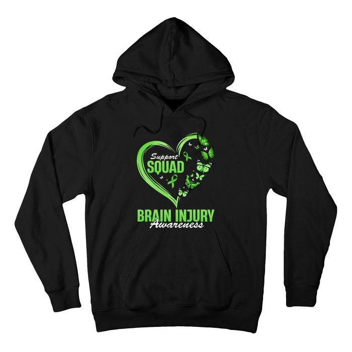 Support Squad Brain Injury Awareness Butterfly Heart Hoodie