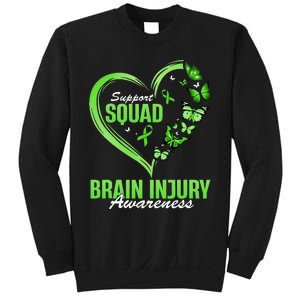 Support Squad Brain Injury Awareness Butterfly Heart Sweatshirt