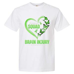 Support Squad Brain Injury Awareness Butterfly Heart Garment-Dyed Heavyweight T-Shirt