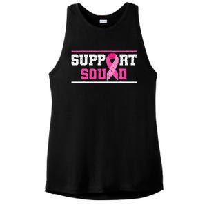 Support Squad Breast Cancer Awareness Pink Ribbon Ladies PosiCharge Tri-Blend Wicking Tank