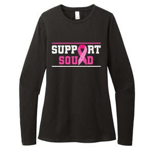 Support Squad Breast Cancer Awareness Pink Ribbon Womens CVC Long Sleeve Shirt