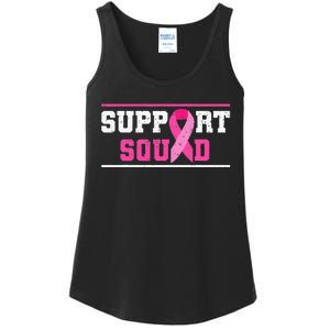 Support Squad Breast Cancer Awareness Pink Ribbon Ladies Essential Tank