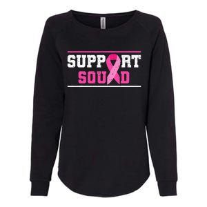 Support Squad Breast Cancer Awareness Pink Ribbon Womens California Wash Sweatshirt