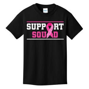 Support Squad Breast Cancer Awareness Pink Ribbon Kids T-Shirt