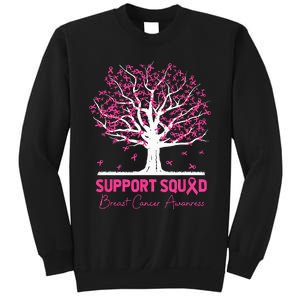 Support Squad Breast Cancer Awareness Fall Tree Pink Ribbon Sweatshirt