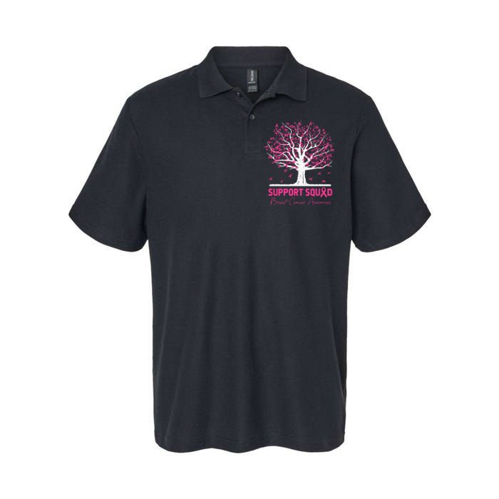 Support Squad Breast Cancer Awareness Fall Tree Pink Ribbon Softstyle Adult Sport Polo