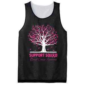 Support Squad Breast Cancer Awareness Fall Tree Pink Ribbon Mesh Reversible Basketball Jersey Tank