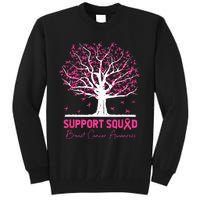 Support Squad Breast Cancer Awareness Fall Tree Pink Ribbon Tall Sweatshirt