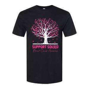 Support Squad Breast Cancer Awareness Fall Tree Pink Ribbon Softstyle CVC T-Shirt