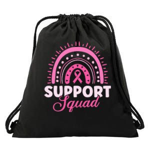 Support Squad Breast Cancer Warrior Drawstring Bag