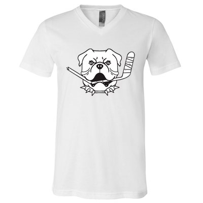 Shoresy Sudbury Bulldogs Logo V-Neck T-Shirt