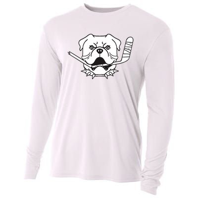 Shoresy Sudbury Bulldogs Logo Cooling Performance Long Sleeve Crew