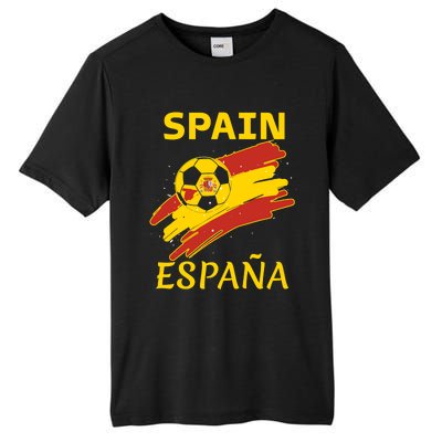 Spain Soccer Ball Flag Tall Fusion ChromaSoft Performance T-Shirt