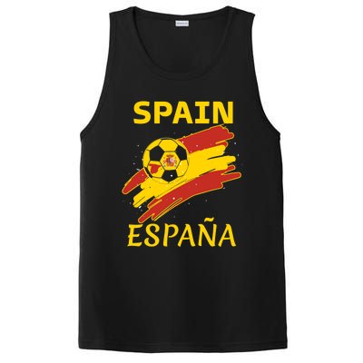 Spain Soccer Ball Flag PosiCharge Competitor Tank