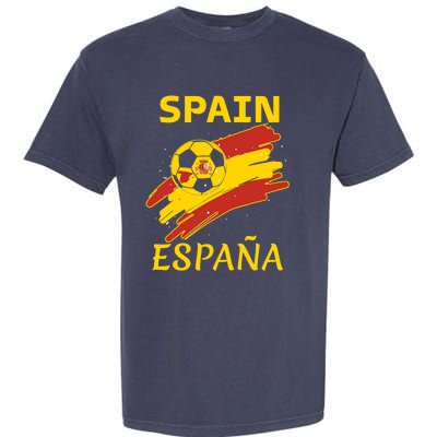 Spain Soccer Ball Flag Garment-Dyed Heavyweight T-Shirt