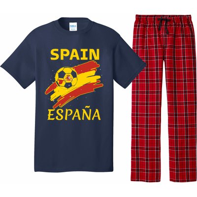 Spain Soccer Ball Flag Pajama Set