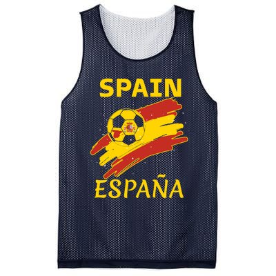 Spain Soccer Ball Flag Mesh Reversible Basketball Jersey Tank