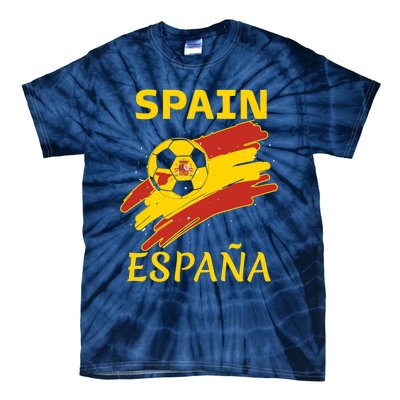 Spain Soccer Ball Flag Tie-Dye T-Shirt