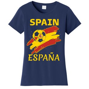 Spain Soccer Ball Flag Women's T-Shirt