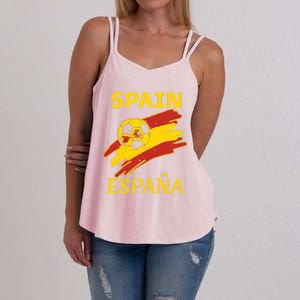 Spain Soccer Ball Flag Women's Strappy Tank