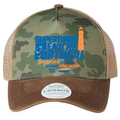 Supertubos Surf Break Peniche Portugal Legacy Tie Dye Trucker Hat