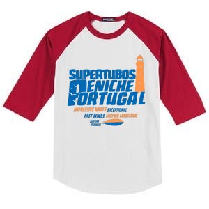 Supertubos Surf Break Peniche Portugal Kids Colorblock Raglan Jersey