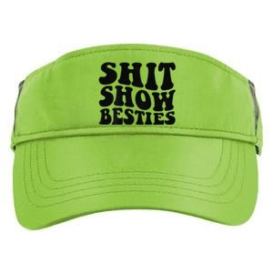 Shit Show Besties on back Adult Drive Performance Visor