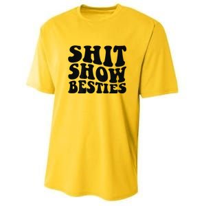 Shit Show Besties on back Youth Performance Sprint T-Shirt