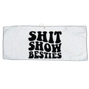 Shit Show Besties on back Large Microfiber Waffle Golf Towel