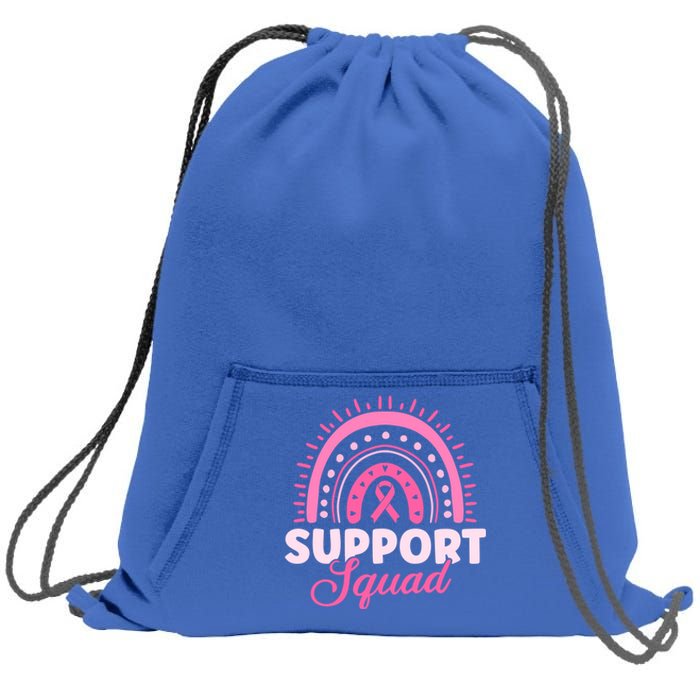 Support Squad Breast Cancer Warrior Funny Gift Sweatshirt Cinch Pack Bag