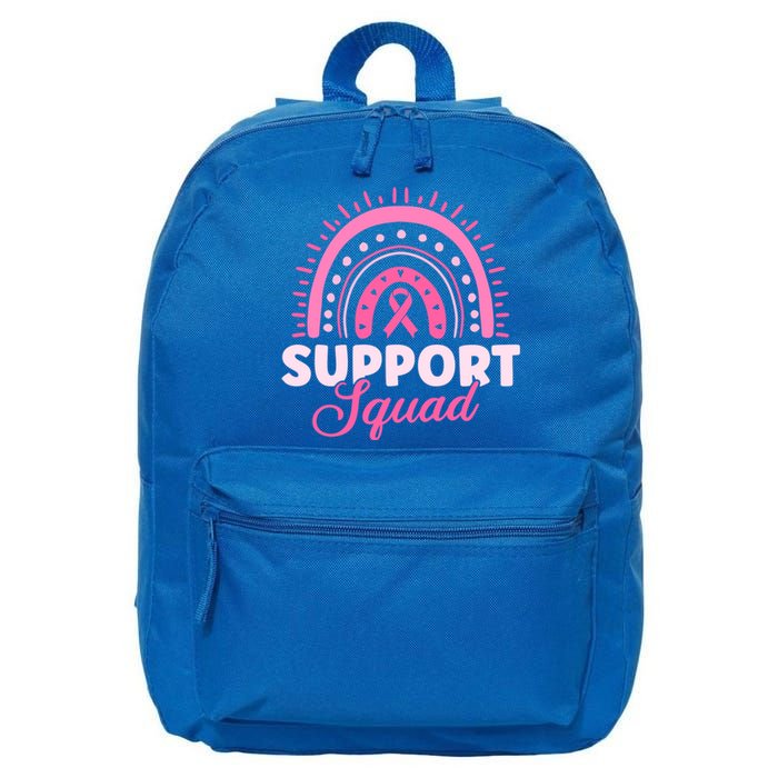 Support Squad Breast Cancer Warrior Funny Gift 16 in Basic Backpack