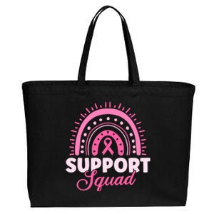 Support Squad Breast Cancer Warrior Funny Gift Cotton Canvas Jumbo Tote