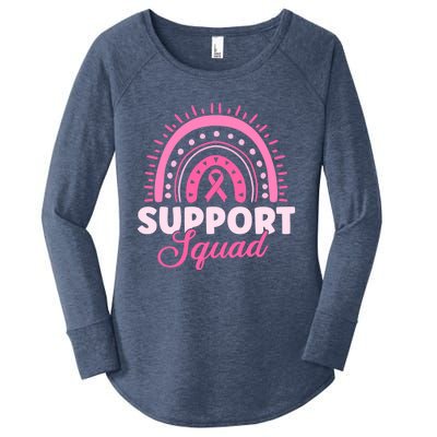 Support Squad Breast Cancer Warrior Funny Gift Women's Perfect Tri Tunic Long Sleeve Shirt