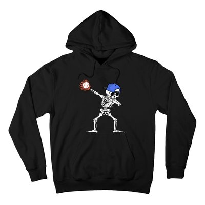 Spooky Skeleton Baseball Player Halloween Costume Hoodie