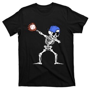 Spooky Skeleton Baseball Player Halloween Costume T-Shirt