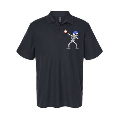 Spooky Skeleton Baseball Player Halloween Costume Softstyle Adult Sport Polo