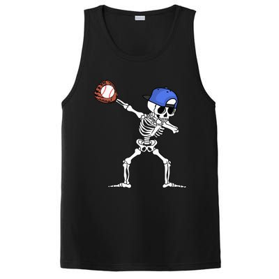 Spooky Skeleton Baseball Player Halloween Costume PosiCharge Competitor Tank