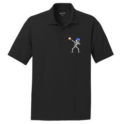 Spooky Skeleton Baseball Player Halloween Costume PosiCharge RacerMesh Polo